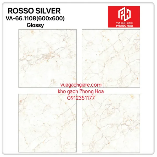 Gạch Đá Ốp Lát 60x60 Cao Cấp Ấn Độ kem vàng VA-66.1108