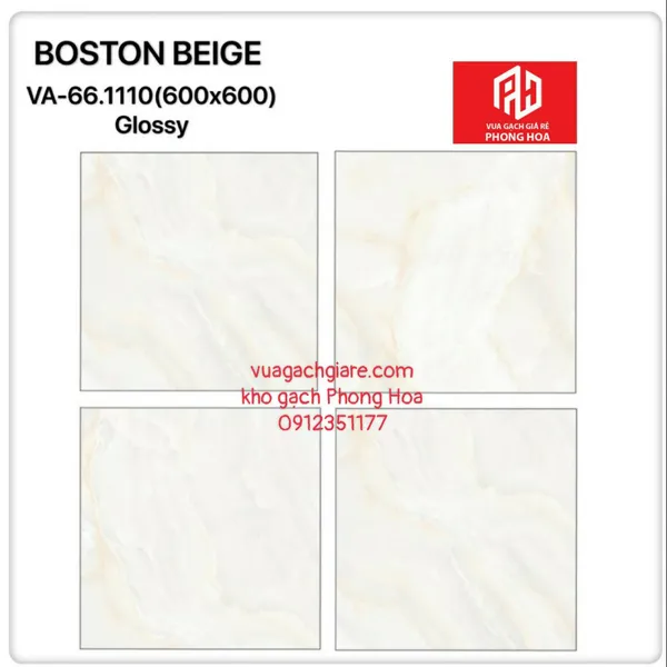 Gạch Đá Ốp Lát 60x60 Cao Cấp Ấn Độ kem vân mây VA-66.1110