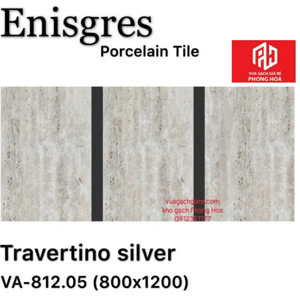 Gạch Đá Ốp Lát 80x120 Cao Cấp Ấn Độ màu xám VA-812.05