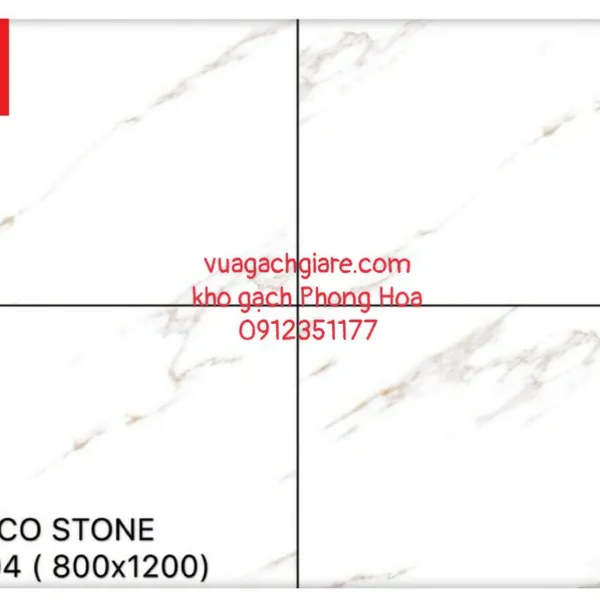 Gạch Đá Ốp Lát 80x120 Cao Cấp Ấn Độ trắng vân khói VA-812.04