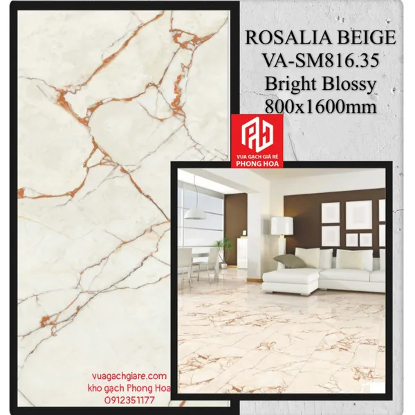 Gạch Đá Ốp Lát 80x160 Cao Cấp Ấn Độ vân đá VA-SM816.35