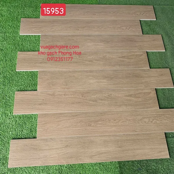 Gạch Vân Gỗ 15x90 Viglacera nâu đất 15953