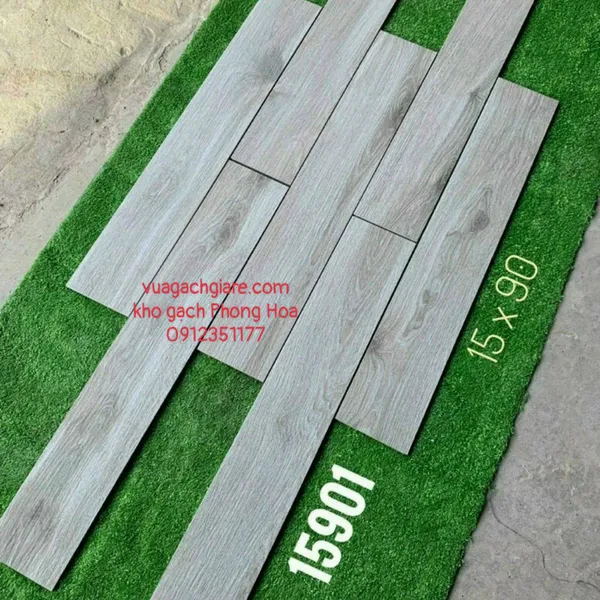 Gạch Vân Gỗ 15x90 Viglacera màu xám 15901