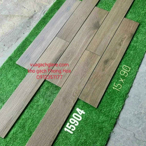 Gạch Vân Gỗ 15x90 Viglacera nâu đất 15904