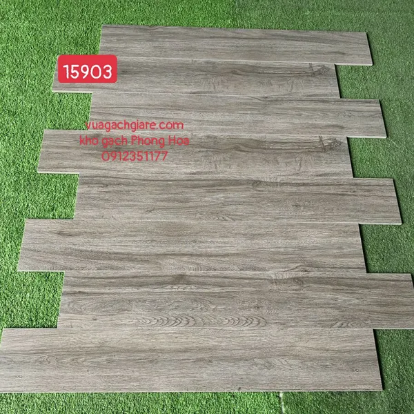 Gạch Vân Gỗ 15x90 Viglacera xám đậm 15903