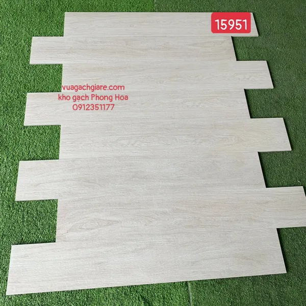Gạch Vân Gỗ 15x90 Viglacera màu xám 15951