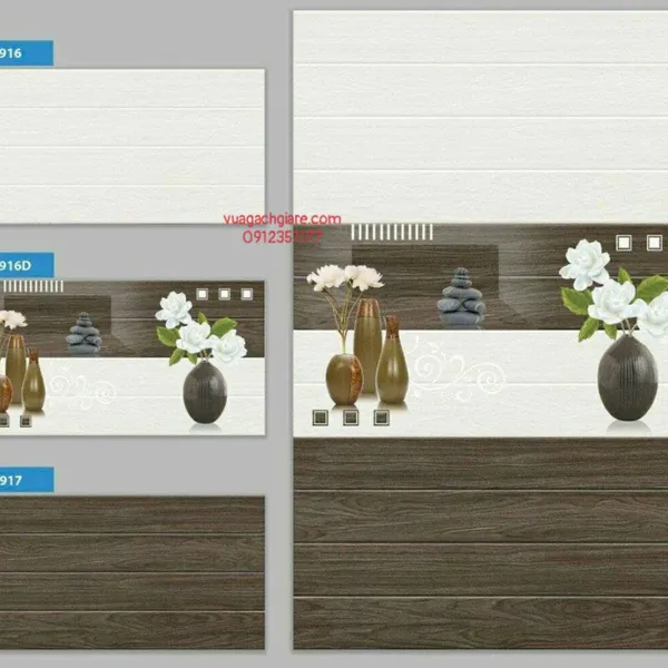 Gạch Men 30x60 Ốp Tường Giá Rẻ vân gỗ nâu 3916