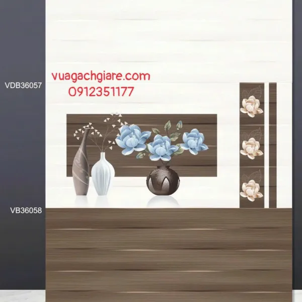Gạch Men 30x60 Ốp Tường Giá Rẻ vân gỗ nâu VB36057