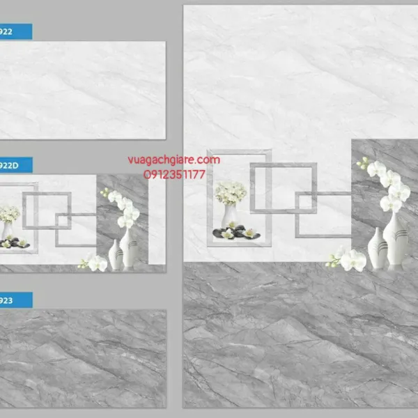Gạch Men 30x60 Ốp Tường Giá Rẻ xám vân đá 3922
