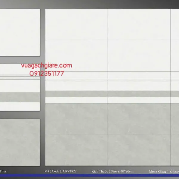 Gạch Men 40x80 Ốp Tường Giá Rẻ xám xi măng 4822