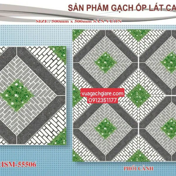 Gạch Men 50x50 Ốp Lát Sân Vườn Giá Rẻ đá ghép 55506