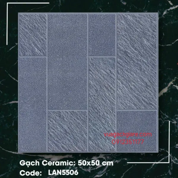 Gạch Men 50x50 Ốp Lát Sân Vườn Giá Rẻ đá ghép LAN5506