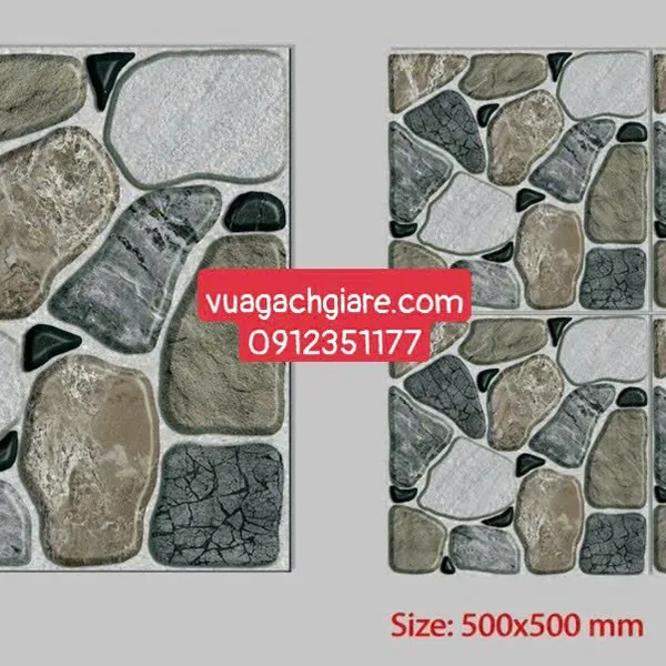Gạch Men 50x50 Ốp Lát Sân Vườn Giá Rẻ sỏi đá PCS5567