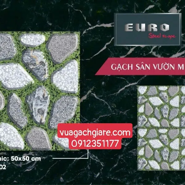 Gạch Men 50x50 Ốp Lát Sân Vườn Giá Rẻ sỏi đá PSV502