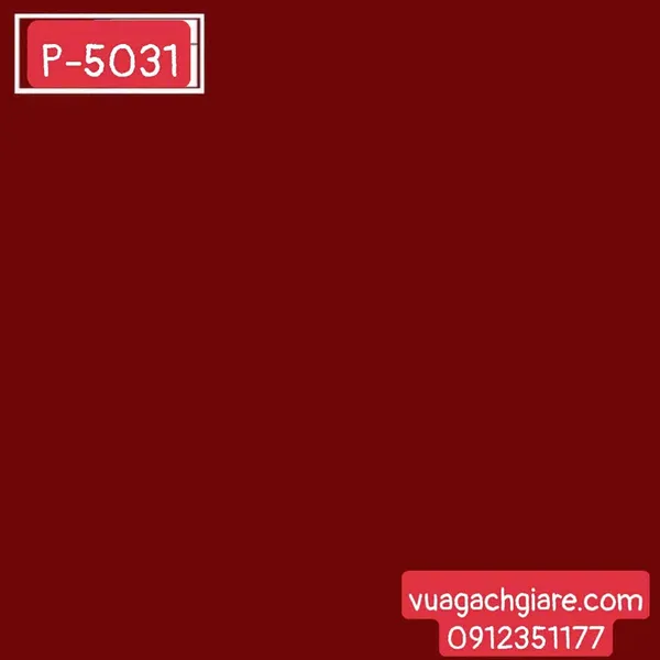 Gạch Men 50x50 Ốp Lát Giá Rẻ đỏ trơn P - 5031