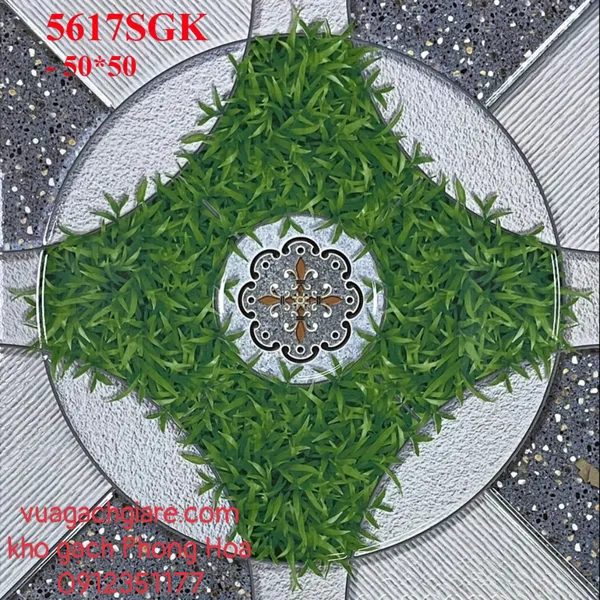 Gạch Men Lát Sân Vườn 50x50 sỏi đá 5617SGK