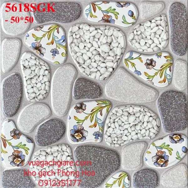 Gạch Men Lát Sân 50x50 sỏi đá 5618SGK