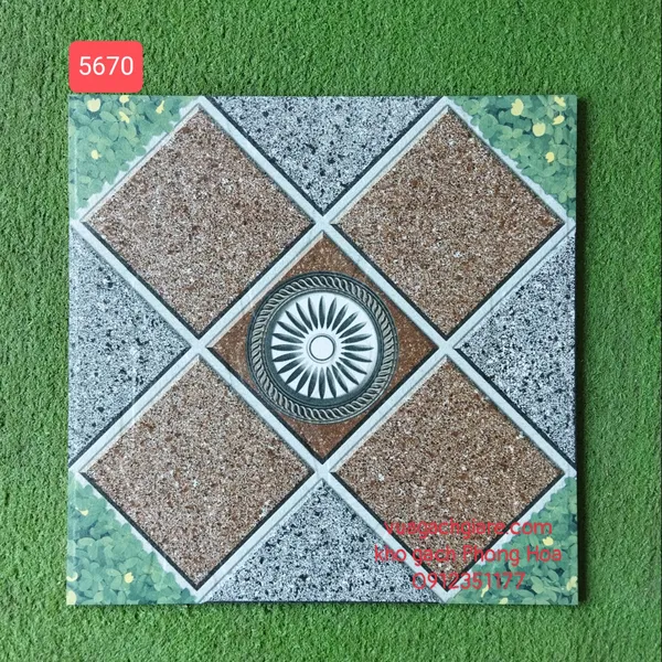 Gạch Men Lát Sân Vườn 50x50 sỏi đá 5670
