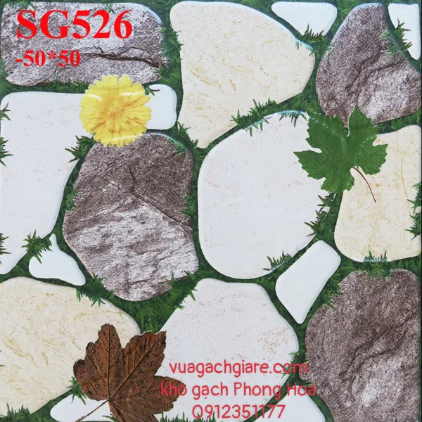 Gạch Men Lát Sân 50x50 sỏi đá SG526