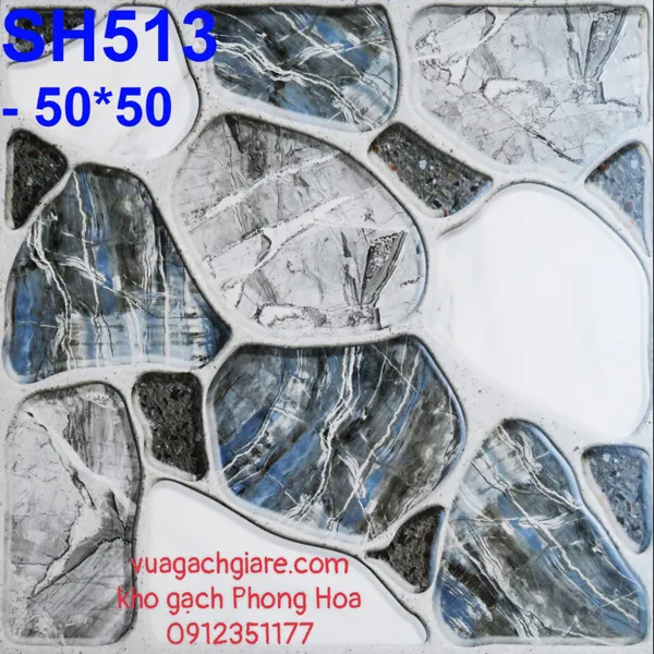 Gạch Men Lát Sân 50x50 sỏi đá SH513