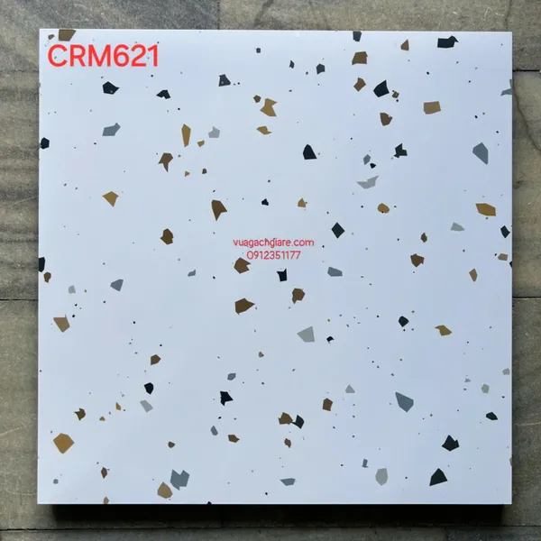 Gạch Men Mờ 60x60 Ốp Lát Giá Rẻ terrazzo hạt lớn CRM621