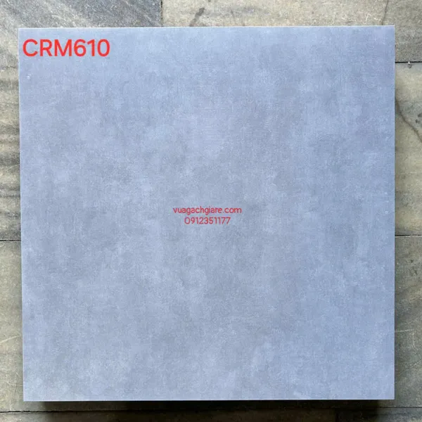 Gạch Men Mờ 60x60 Ốp Lát Giá Rẻ xám xi măng CRM610