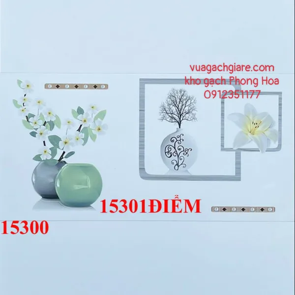 Gạch Men Ốp Tường 30x60 trắng trơn 15302V
