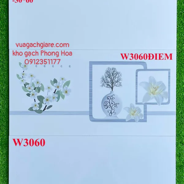 Gạch Men Ốp Tường 30x60 trắng trơn W3060V