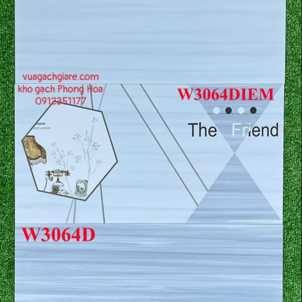 Gạch Men Ốp Tường 30x60 vân gỗ xám W3064N