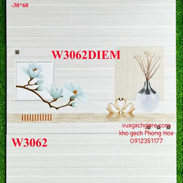 Gạch Men Ốp Tường 30x60 kem vàng W3062