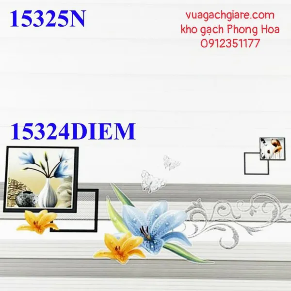 Gạch Men Ốp Tường 30x60 xám sọc ngang 15326