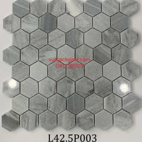 Gạch Mosaic Đá Tự Nhiên Ốp Dán Trang Trí lục giác L53P002 - L42.5P003