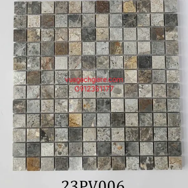 Gạch Mosaic Đá Tự Nhiên Ốp Dán Trang Trí vân đá 23PV006