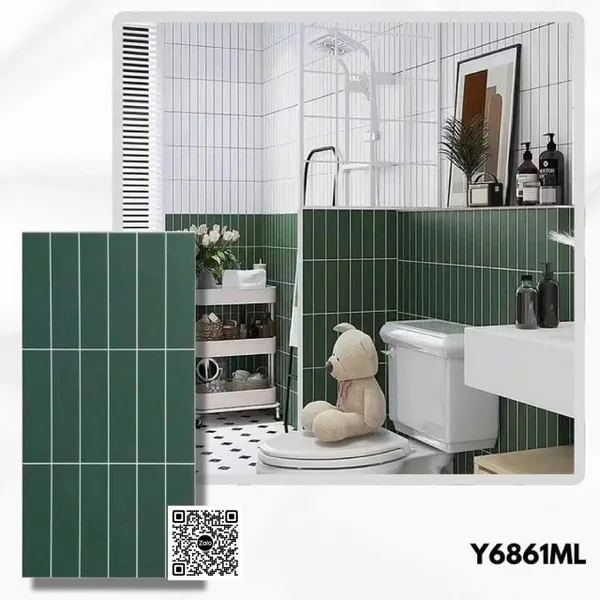 Gạch Men 30x60 Ốp Tường Trang Trí giả thẻ màu xanh Y6861ML