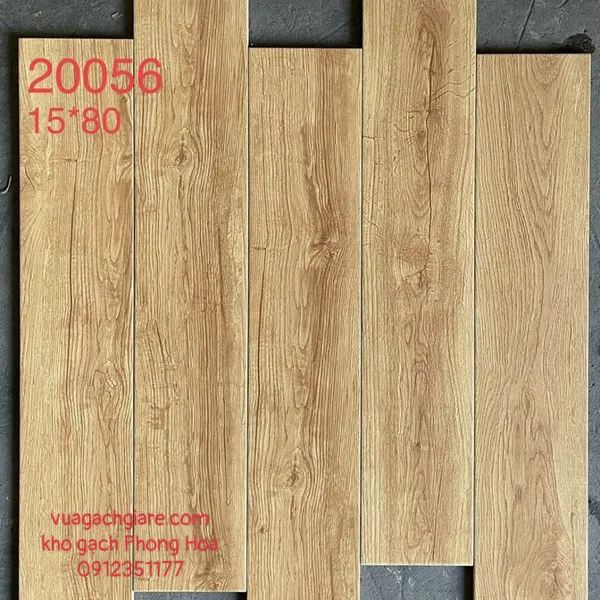 Gạch Vân Gỗ 15x80 màu nâu vàng 20056 - 20052