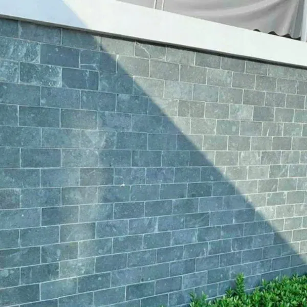 Đá Tự Nhiên 10x20 Ốp Lát Giá Rẻ mài bóng xanh rêu