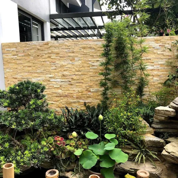 Đá Tự Nhiên 10x50 Ốp Lát Giá Rẻ Đá Ghép màu vàng