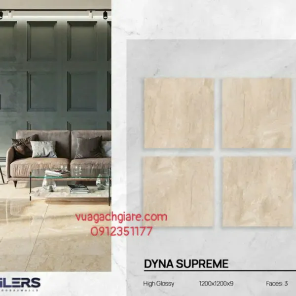 Gạch Đá 120x120 Ốp Lát Ấn Độ vàng vân đá