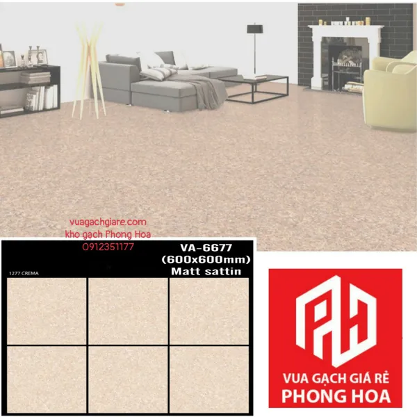 Gạch Đá Ốp Lát 60x60 Cao Cấp Ấn Độ vàng vân mây VA-6677