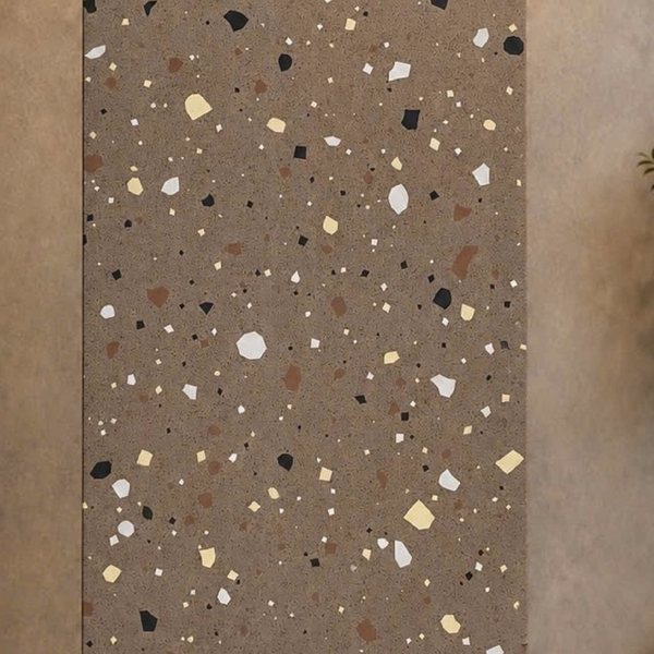Gạch Đá 60x120 Ốp Lát Giá Rẻ terrazzo nâu 612606