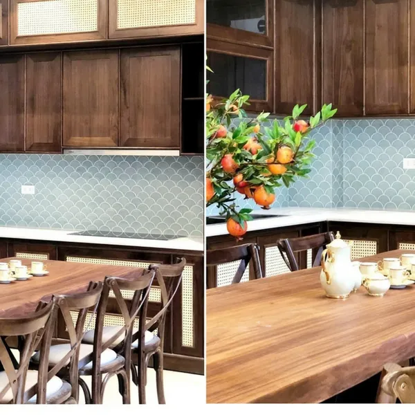 Gạch Mosaic Thuỷ Tinh Vỉ 30x30 vảy cá màu xám