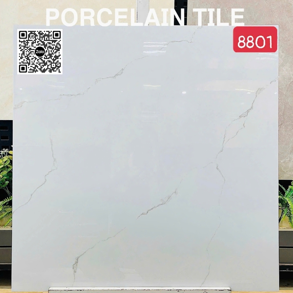 Gạch Đá 80x80 Ốp Lát Giá Rẻ trắng vân khói 8801