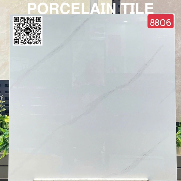 Gạch Đá 80x80 Ốp Lát Giá Rẻ trắng vân khói 8806