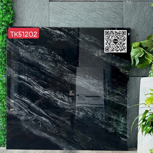 Gạch Đá 100x100 Ốp Lát Giá Rẻ đen vân trắng TK51202