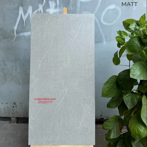 Gạch Đá Mờ 60x120 Ốp Lát Ấn Độ xám vân trắng 3506