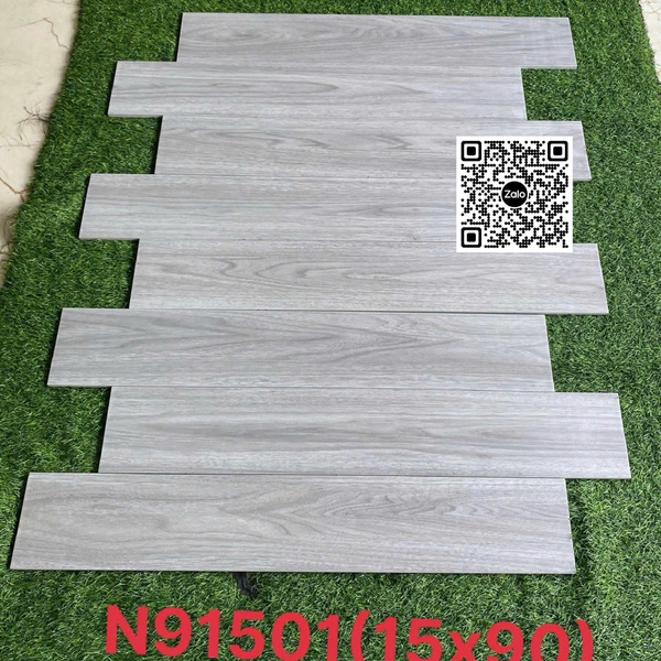 Gạch Vân Gỗ - Gạch Giả Gỗ 15x90 Ốp Lát màu xám N91501