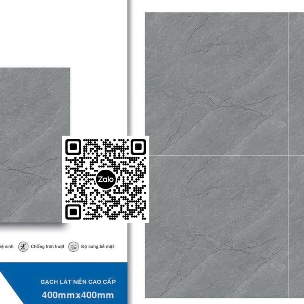 Gạch Đá Mờ 40x40 Ốp Lát xám vân đá DLP4414