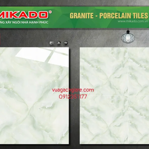 Gạch Đá 60x60 Ốp Lát Mikado Giá Rẻ xanh ngọc 6506
