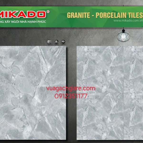 Gạch Đá 80x80 Ốp Lát Mikado Giá Rẻ xám vân đá 8501