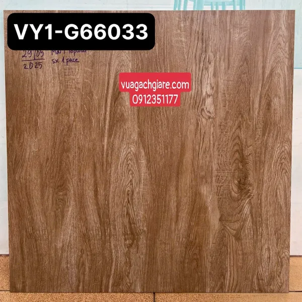 Gạch Đá Mờ 60x60 Ốp Lát Việt Ý Giá Rẻ vân gỗ VY1 - G66033